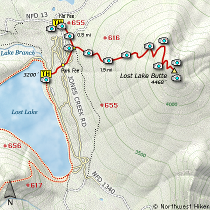 Lost Lake Trail Map Lost Lake Butte Hike