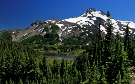 Russell Lake and Mt Jefferson from the Park Ridge trail