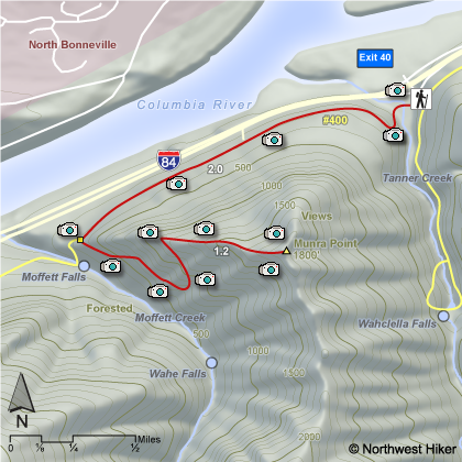 Munra Point Hike map