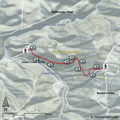 Weldon Wagon Trail Hike map